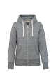 Dames Hoodie met rits Vintage Kariban KV2307 SLUBGREYHEATHER